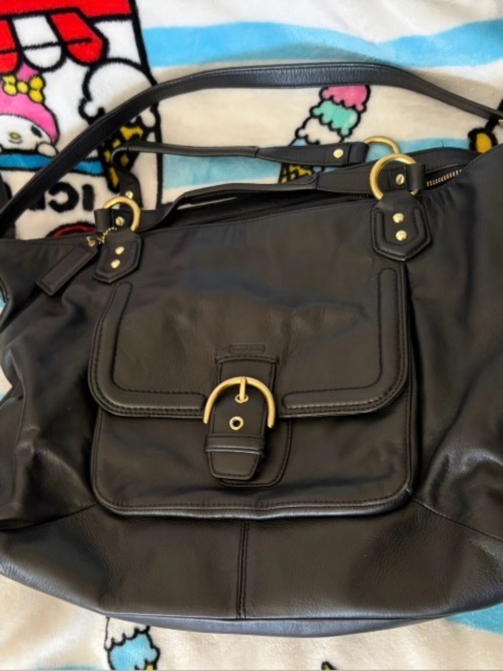 COACH Black Campbell
Izzy Leather Satchel bag F24683